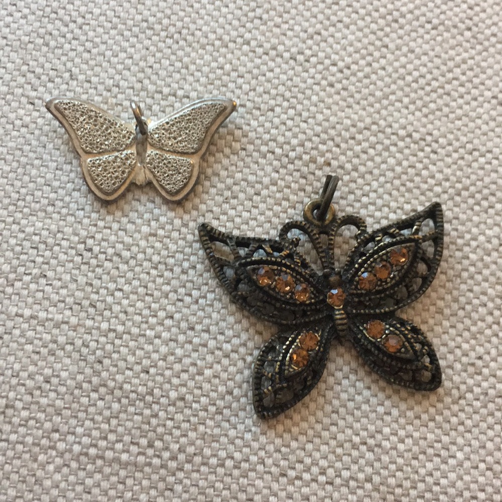 Y2K butterfly pendants